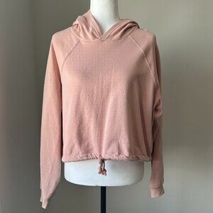 H&M Pink Cropped Hoodie - Size M